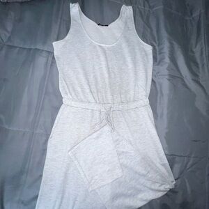 Light Gray Sleeveless Jumpsuit Pocket